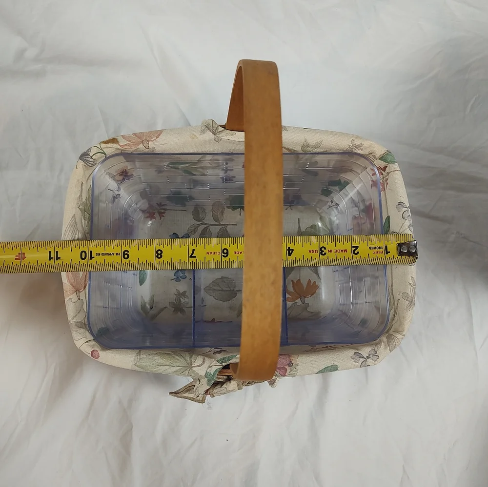 Longaberger 1992 Spring Basket Botanical Fields Liner Divided Plastic Protector - Picture 11 of 12